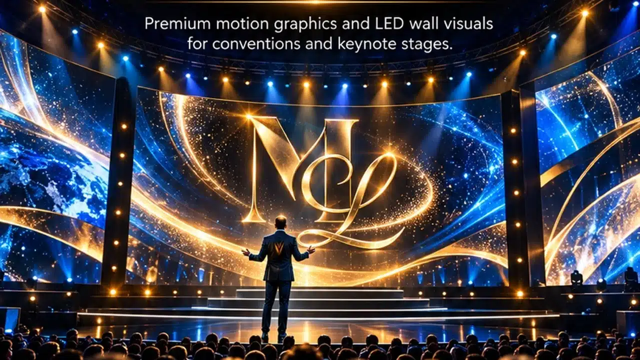 Convention keynote LED wall visual