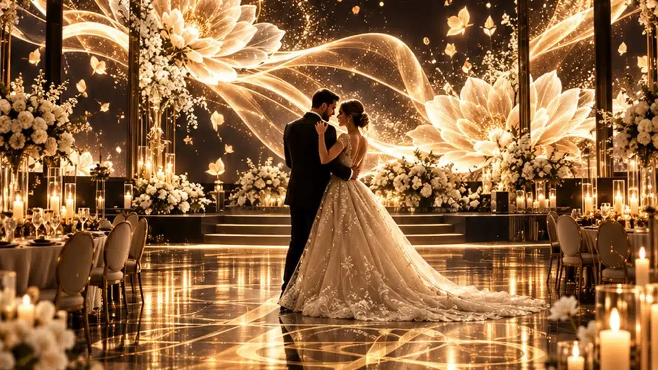 Wedding LED wall visual