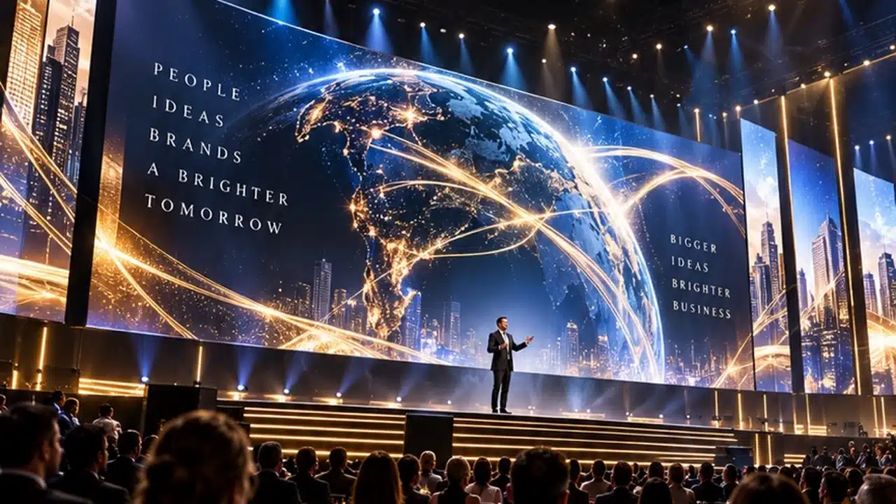Corporate convention LED wall visual