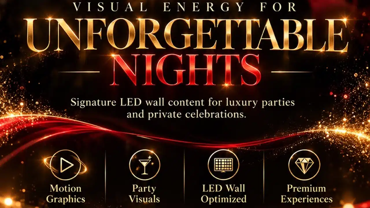Luxury party LED wall visual